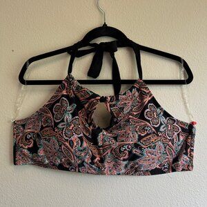 Time and Tru Women’s and Women's Plus High Neck Keyhole Swim Top